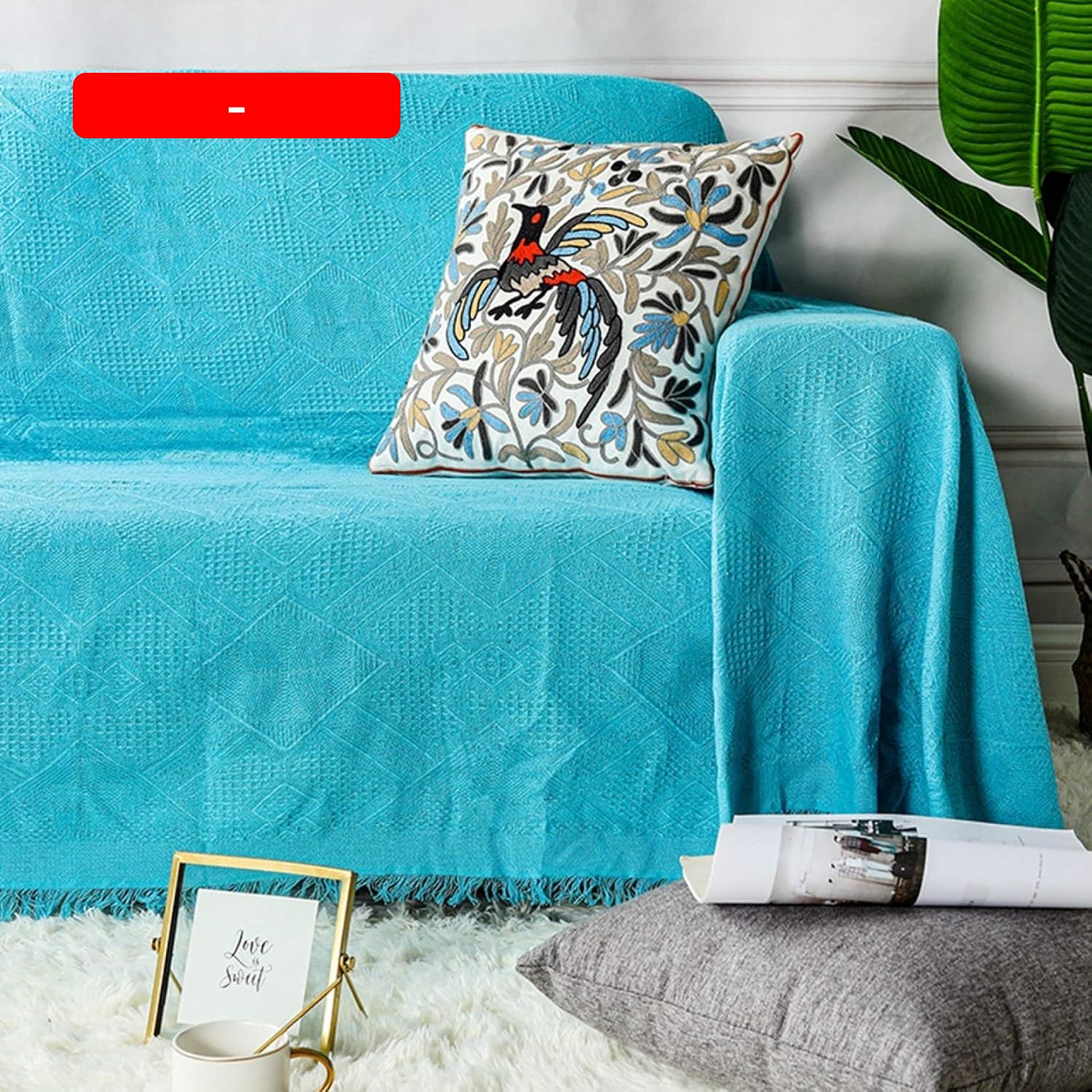 ソファーカバー マルチカバー 綿 90*240 柔らかい フリンジ付き ブランケット 多機能 毛布 20 厚手 長方形 2人掛け 3人掛け 4人掛け ベッドカバー マルチクロス 犬用 猫用ソファー ベ