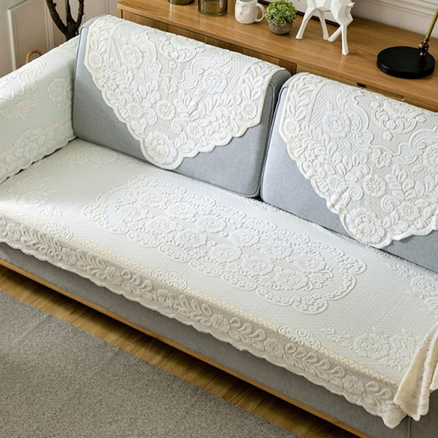 北欧風 ソファーカバー マルチカバー 滑り止め 60*60cm 防塵 カラー 汚れ防止 傷防止 爪とぎ防止 犬猫対策 ソファー保護カバー 室内マット 出窓 軽度防水 四季適用 脱着やすい 新生活 犬猫