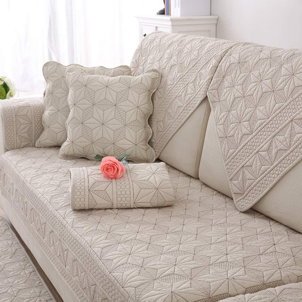 ソファーカバー 北欧風 花柄 マルチカバー ソファーシーツ 滑り止め キルティング保護 室内マット カラー シンプル 犬猫対策 四季適用 替えソファカバー 傷防止 70*210cm 爪とぎ防止 赤ちゃ