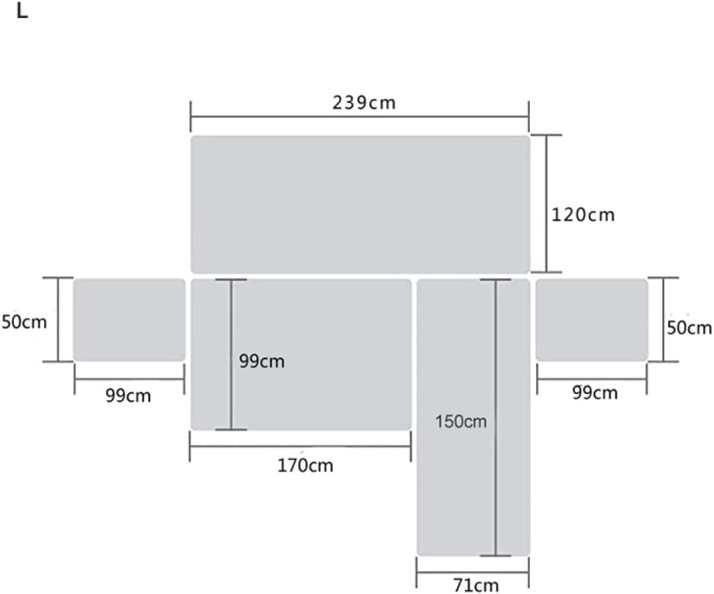 ソファーカバー 防水 ソファーシーツ コーナー カウチ 犬猫対策 撥水加工 ライトグレー 肘付き L字 L型 カウチカバー コーナーソファーカバー 滑り止め 傷防止 爪とぎ防止 A200*290 洗え [3]
