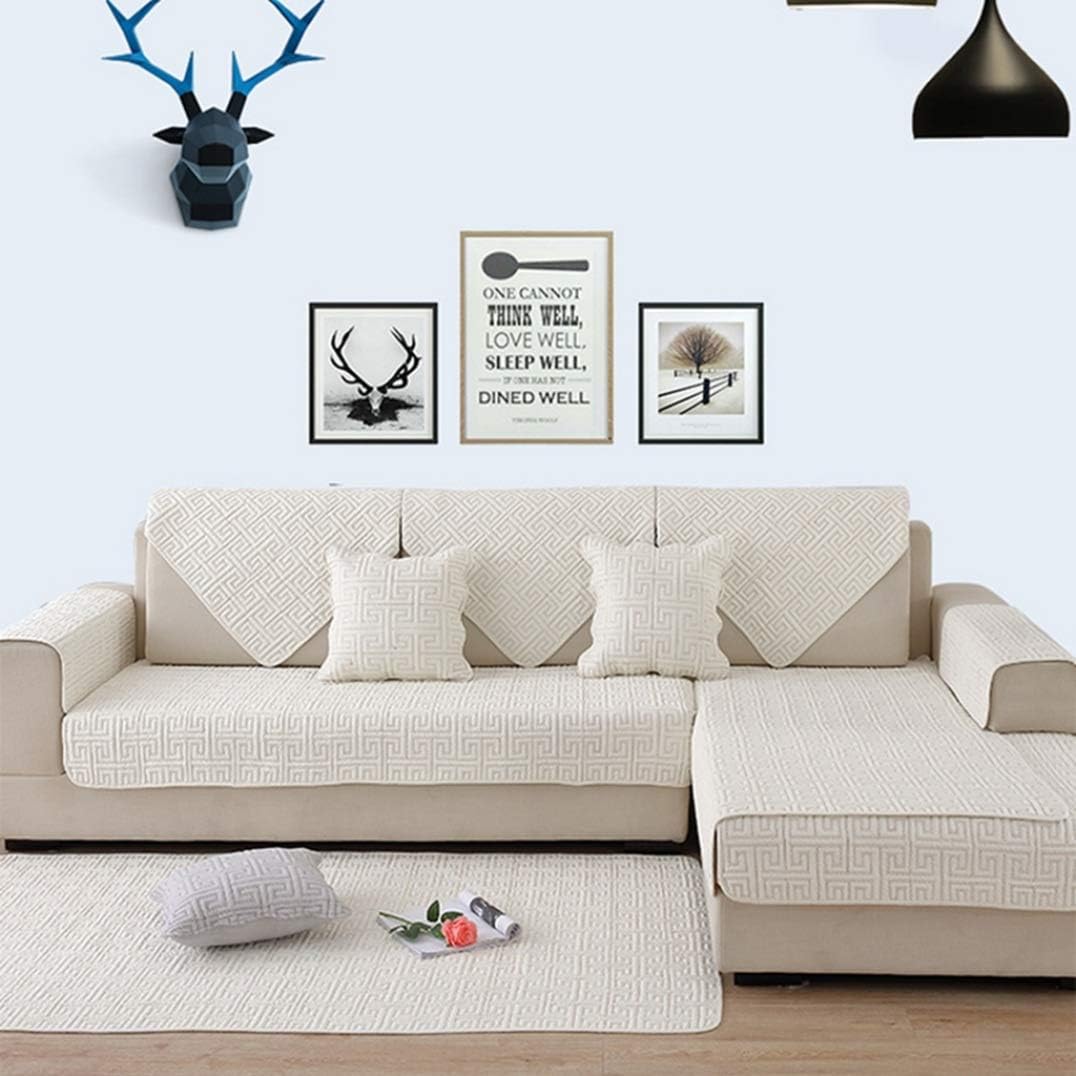 北欧風 ソファカバー ソファーシーツ 肘付き カラー 70*120cm 滑り止め 撥水加工 綿 丸洗い可能 オールシーズン ペット用品 犬猫用 防水シート マルチカバー 替えソファカバー 防塵 汚れ防 [3]