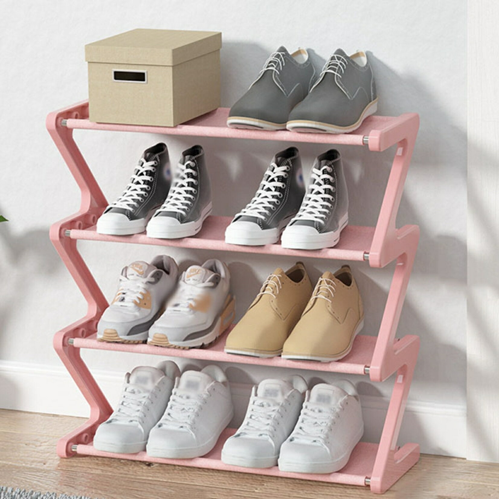シューズラック 収納靴箱 簡易シューズ棚 省スペース 靴収納 下駄箱 靴棚 玄関収納 おしゃれ 組み立て..