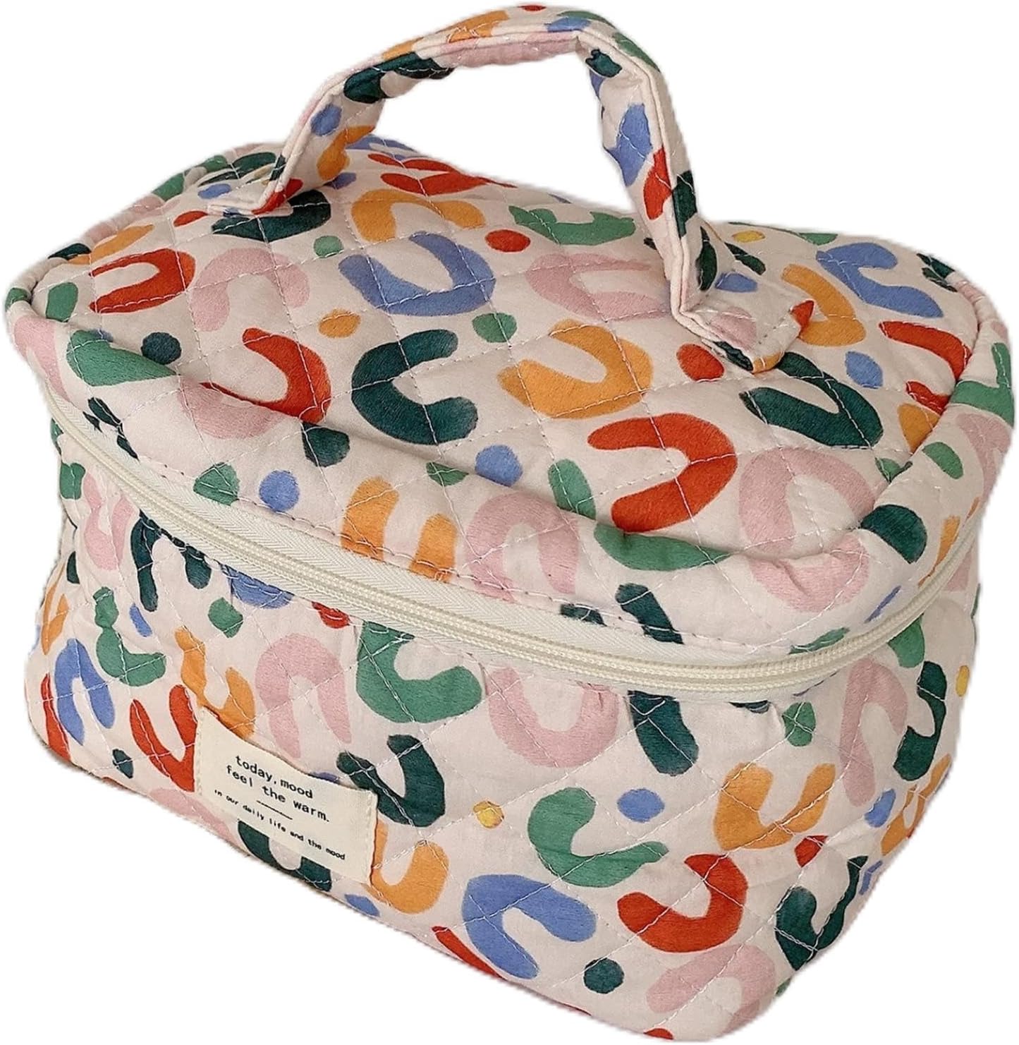 コスメポーチ 花柄 水玉柄 韓国風 化粧品バッグ コットンバッグ メイクポーチ コスメバッグ 収納ポーチ トイレタリーバッグ 大容量 取っ手付き 小物入れ 耐久 携帯便利 持ち運び 旅行出張 通勤 便