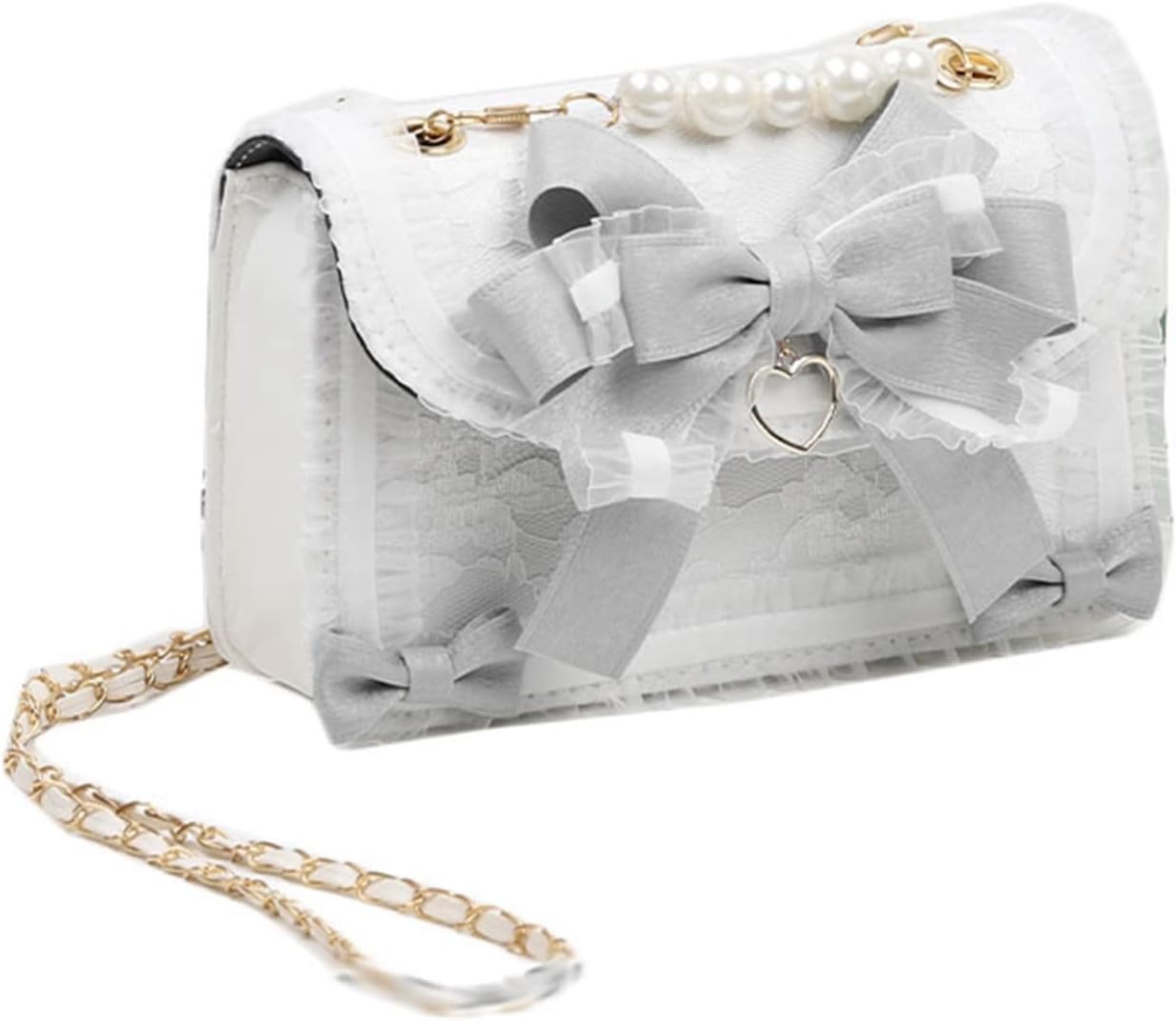 ポシェット レディース 斜めかけ ミニサイズ ハンドバッグ ロリータ コスプレ小物 蝶結び 真珠飾り レース ショルダーバッグ 手提げ 2way 可愛い 独特 森ガール 学生 お姫様 エレガント カバ