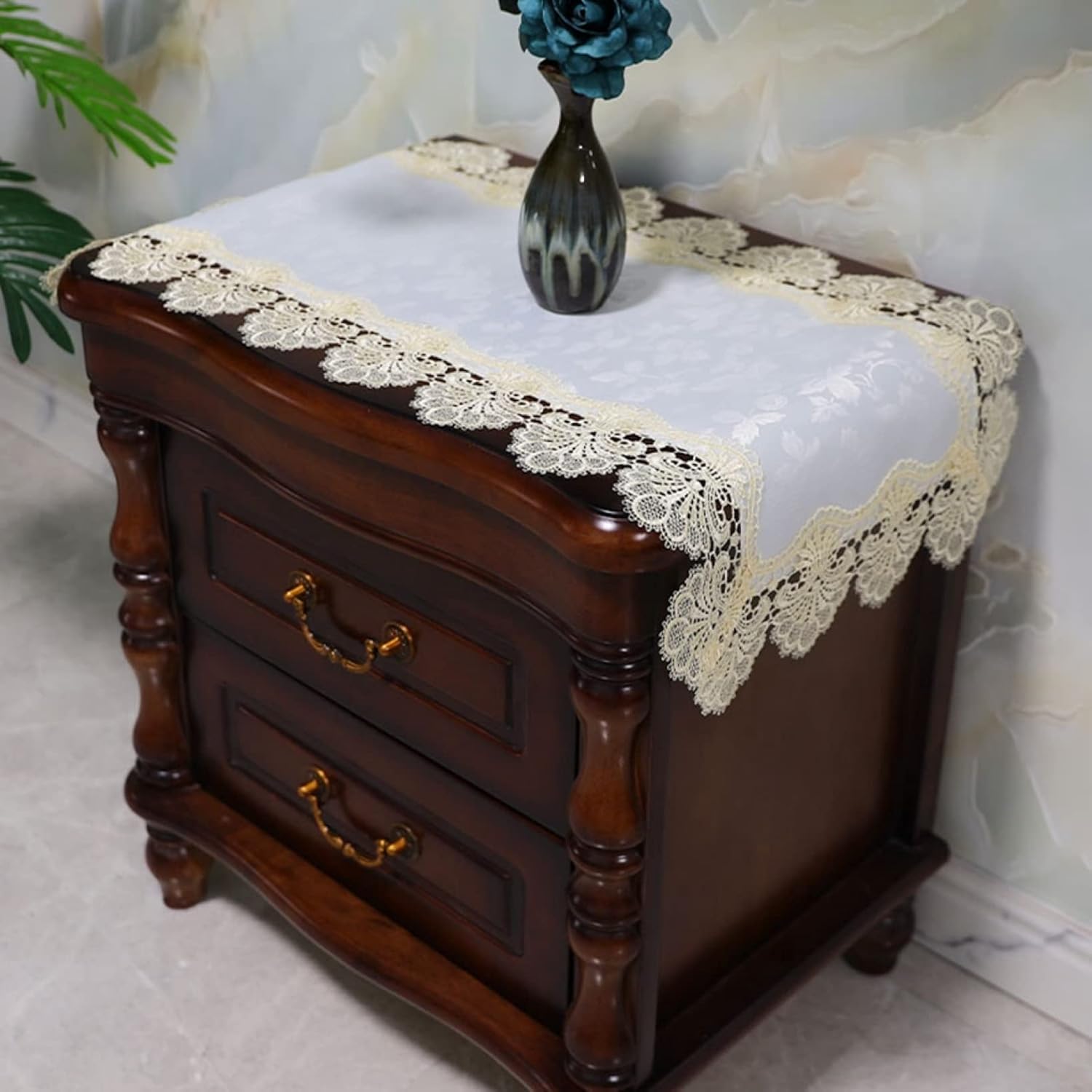 テーブルランナー レース オシャレ テーブルクロス テーブルカバー レーステーブルランナー ヨーロッパスタイル 刺繍 白 ホワイト 欧風 カラー テーブルカバー リビングルーム 40*80 パーティー