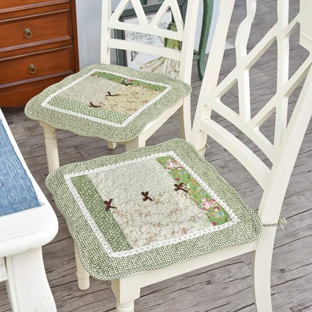 可愛いレース 座布団カバー イス用スクエアシートクッション スクエアクッション 紐付き カラー いす用..