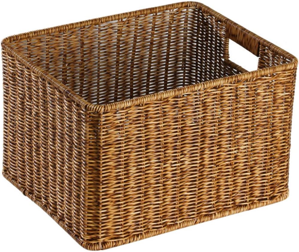 収納ボックス 籐製 収納バスケット 籐かご 卓上収納 雑貨収納 雑物 柳のつる 天然素材 方形 入浴かご ..