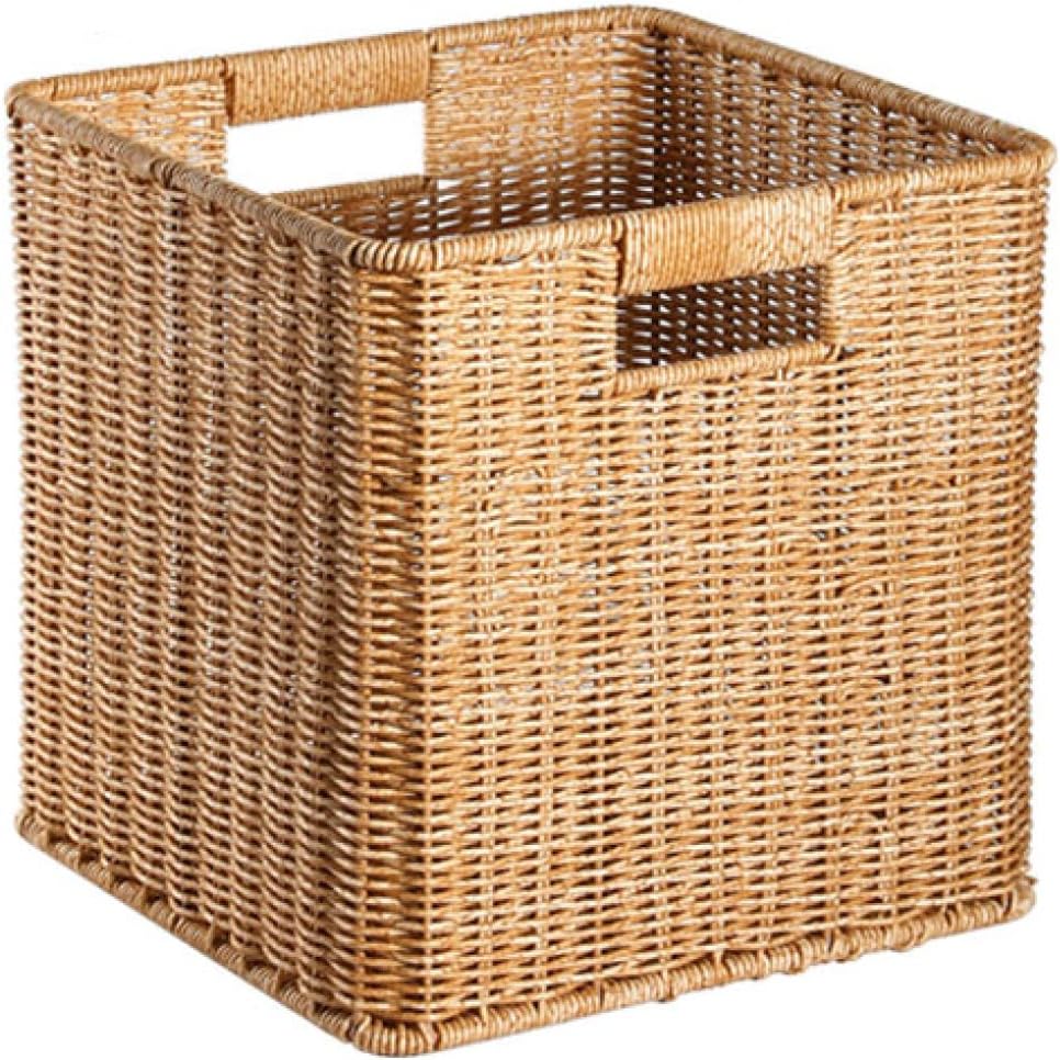 収納ボックス 大容量 30*30*30cm 収納ケース 小物入れ 押入れ収納 雑貨整理 カーキ色 リビング/バスルーム/洗面所/キッチン収納 クローゼット おもちゃ/化粧品/衣類/野菜/果物 取っ手付