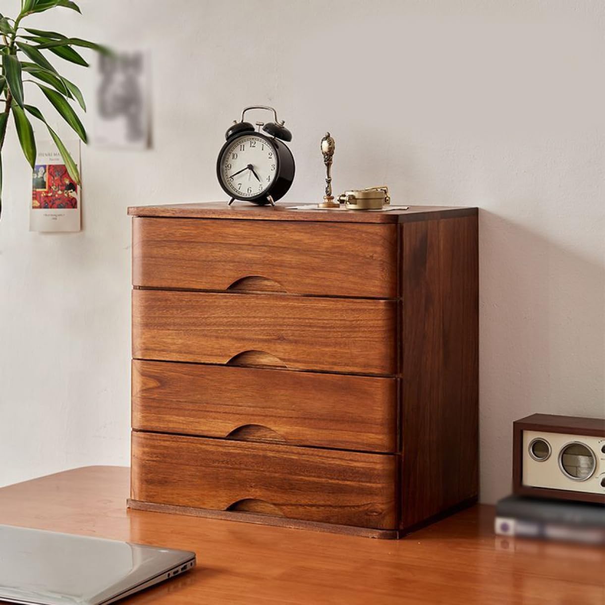 卓上チェスト 引き出し オフィス収納 卓上収納ボックス 小物収納 取っ手 書類整理 おしゃれ 40*28*40cm..