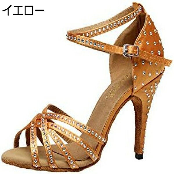 ヒール約10cm キラキラ ラテンシューズ 社交ダンス レディース ハイヒール 室内用 女性 ダンスシューズ タンゴ ジャズダンス シューズ サルサ シューズ 美脚シューズ ダンス発表会シューズ パンプス 痛くない