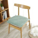 チェアパッド 座面 椅子カバー 四角 北欧風 カラー チェック 50*50cm*4 綿 椅子用 ひも付き 薄い チェア ひも付き 滑り止め 安定感 通気性 吸汗...