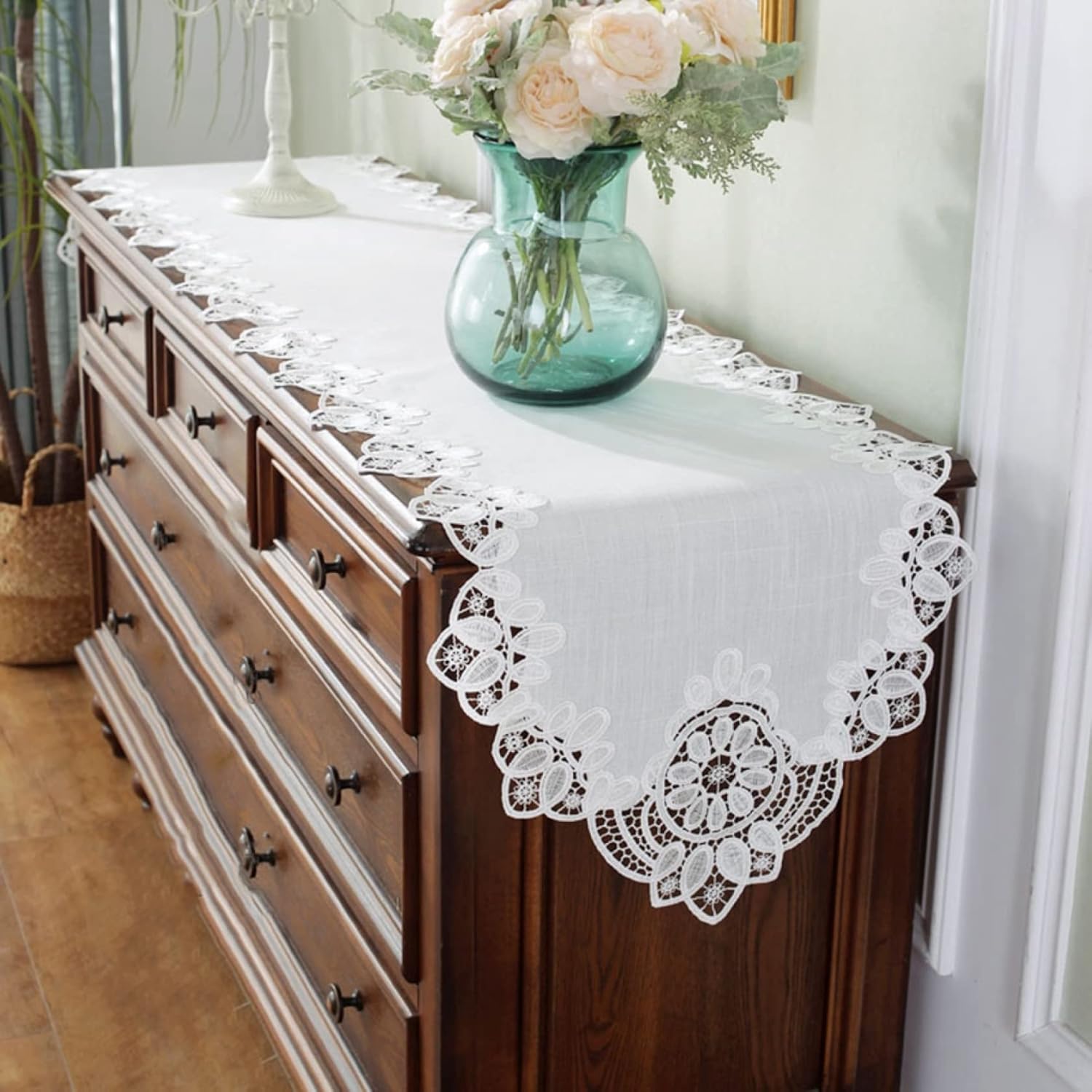 春 おしゃれ テーブルランナー 北欧 レース モダン 40*120 花刺繍 屋内 屋外 テーブルランナー 結婚式 パーティーウェディング カラー ホームデコレーション テーブルセンター テーブルクロス
