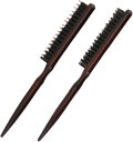 ヘアブラシ 2本 セット コーム ヘアコーム ヘア ブラシ 櫛 くし 髪 携帯 木製 セットコーム メンズ レディース
