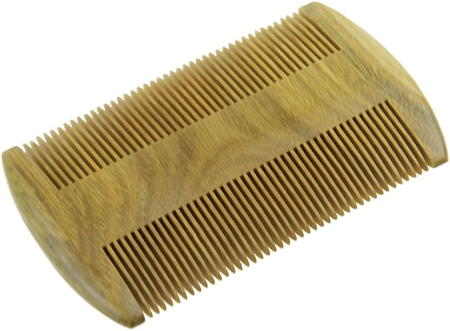 梳き櫛 両歯 すきぐし 木製 櫛 細目 静電気 防止 壇木櫛 緑檀櫛 頭皮 美髪保護 櫛 ヘアケアグッズ ヘア..