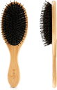 ヘアブラシ 豚毛 くし 木製 櫛 パドルブラシ レディース メンズ 頭皮マッサージ 櫛 静?気なし ヘアケア 艶髪 絡まない 髪質改善