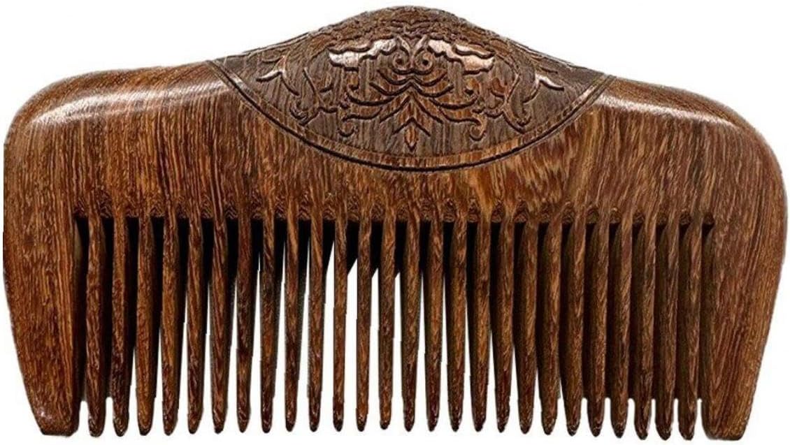 木製 櫛 コーム 天然 白檀 ヘアコーム ヘアケア用 手作り 静電気防止 スタイリング もつれを解くツール
