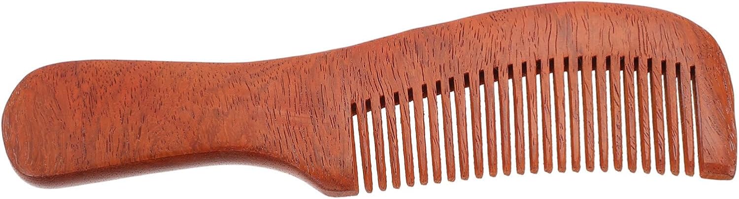 1個 ホノルル木製櫛 プレミアムビャクダンコーム 女性用ヘアコーム 歯の広い櫛 チャイニーズヘアコンバ..