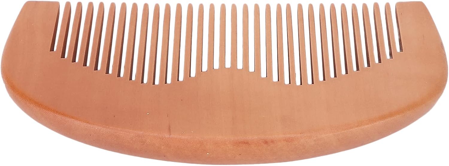 ひげの櫛、濡れた髪の乾いた髪のためのポータブル滑り止め丸みを帯びた角のもつれをほどく木製の櫛