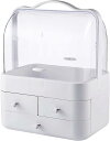 化粧品 収納ボックス メイクボックス コスメ収納 メイクケース 化粧品収納 コスメボックス 便利な取っ手付き 大容量 洗面所 収納 蓋付き 防塵 防水 騒音なし...