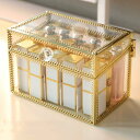口紅収納ケース 蓋付き コスメ収納ケース 化粧品収納ボックス ガラス クリア オシャレ 口紅収納スタンド リップスタンド アクセサリー収納 ジュエリーケース コスメ収納 ディスプレイ メイク用品 透明