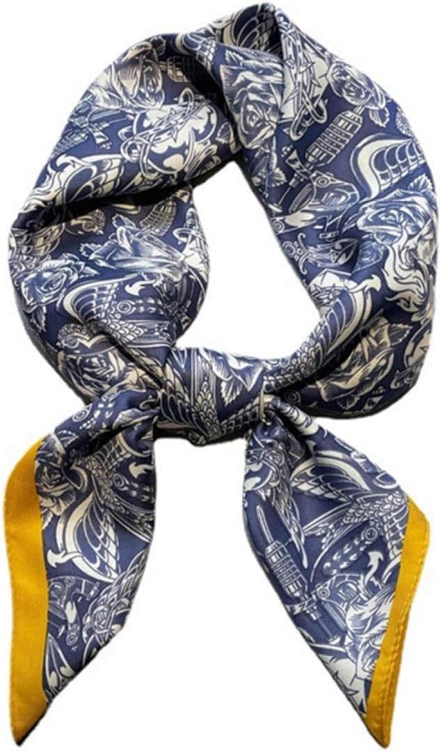 スカーフ ネッカチーフ シルク風 正方形 70cm 花柄 3 おしゃれ カジュアル リボンスカーフ ヘアバンド 髪飾り バッグ用 小物 通勤 紫外線対策 春秋 ギフト レディーズ