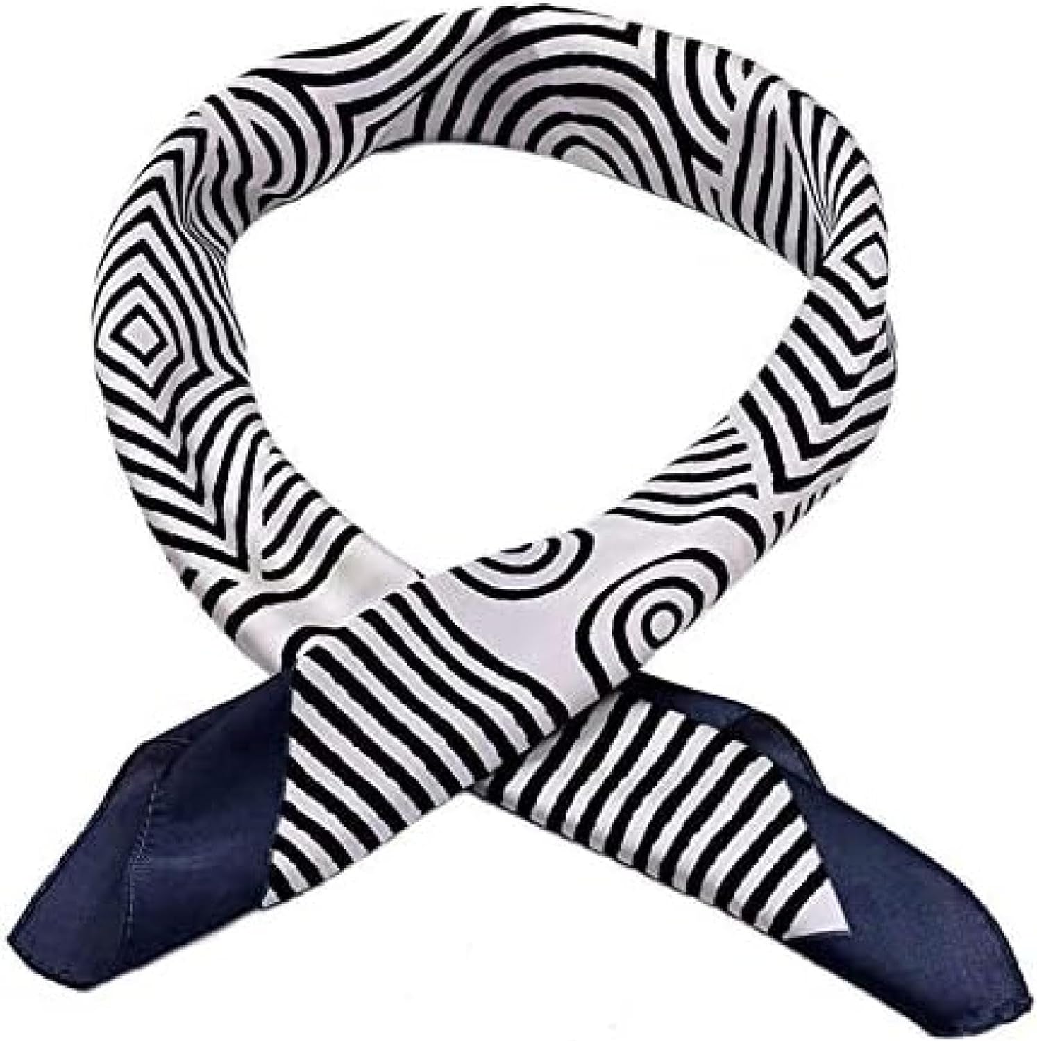 耐久性 スカーフ ストライププリント 正方形 四季通用 スカーフ エレガント シルキー シルクサテン 優しい肌触り 多機能 ストリート 女性 70*70cm 快適な :