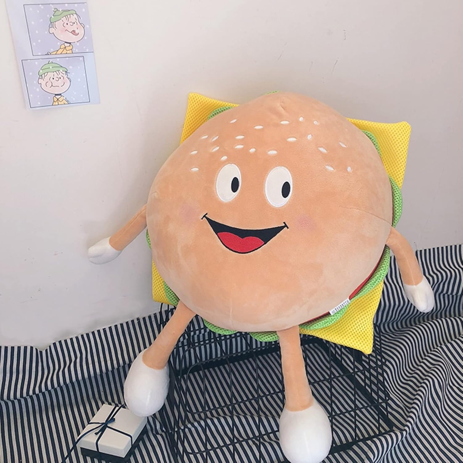 ハンバーグ　ポテト　おもちゃ　ぬいぐるみ　おもしろい　かわいい　お祝い　贈り物　プレゼント　インテリア　置物　店飾り　ハンバーグ縫い包み　ポテト縫い包み　ピザぬいぐるみ　30-75cm