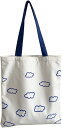 トートバッグ レディース 可愛い 青い雲 A4 大容量 39x34cm 韓国風 おしゃれ ファスナー付き 内側ポケット付き 手提げ 肩掛け 軽量 ブラック ホワ...