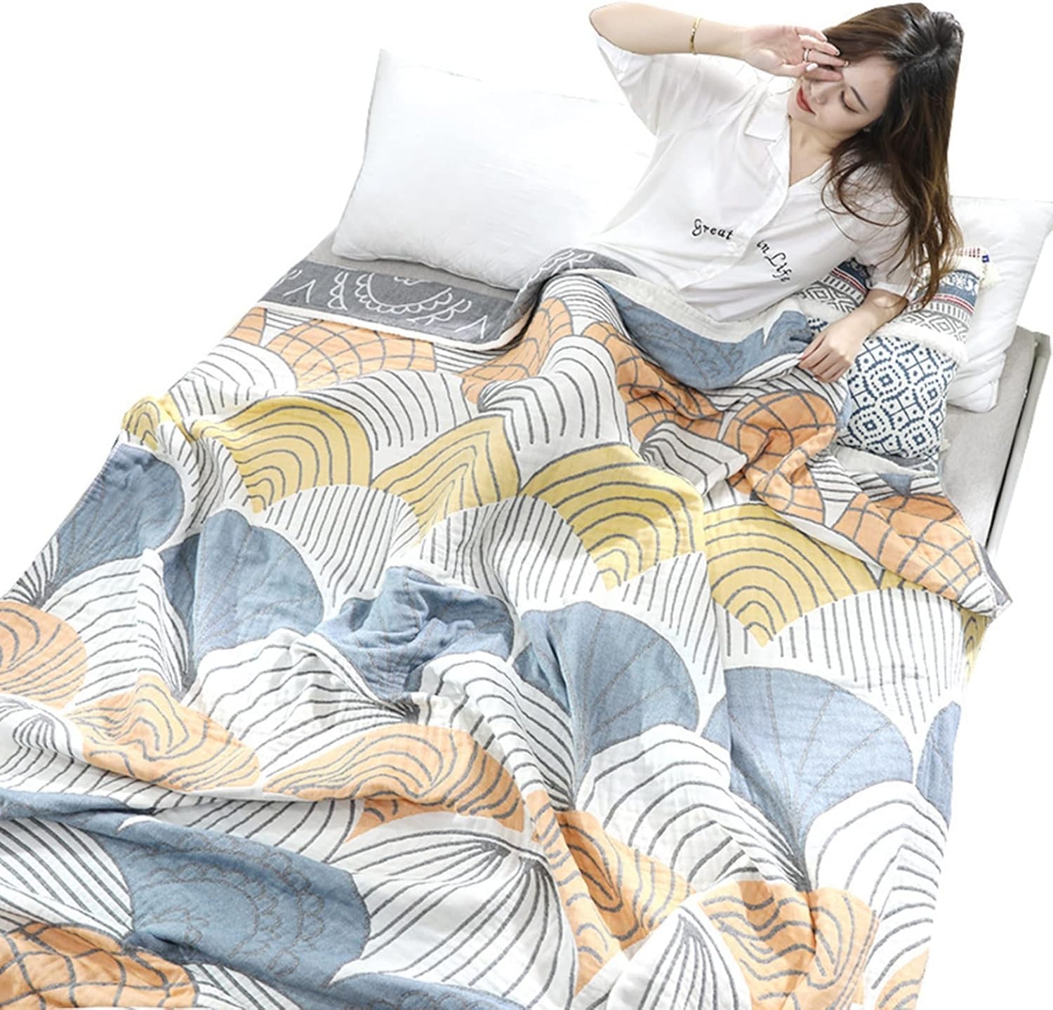 綿100%夏用掛け布団毛布ブランケ...