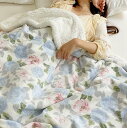 毛布 ブランケット フランネル 小花柄 裏ボア 可愛い 女の子 レディース 子供 おしゃれ 肌掛け布団 合い掛け布団 タオル シングル ダブル 防寒 保温 柔ら...
