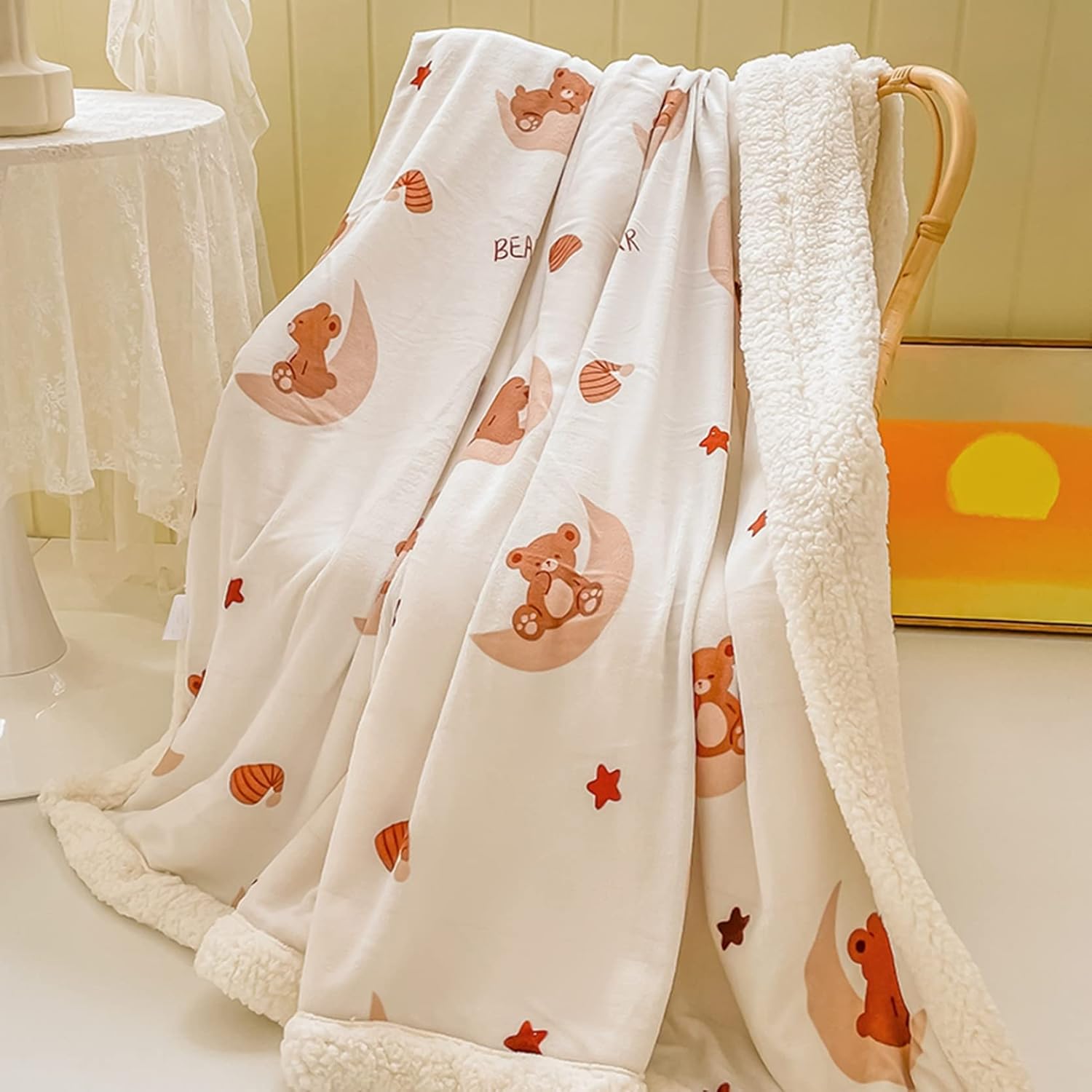 ブランケット 秋冬用 ひざ掛け 毛布 フランネル 総柄 厚手 2面使える あったか もふもふ 丸洗いok 洗え..