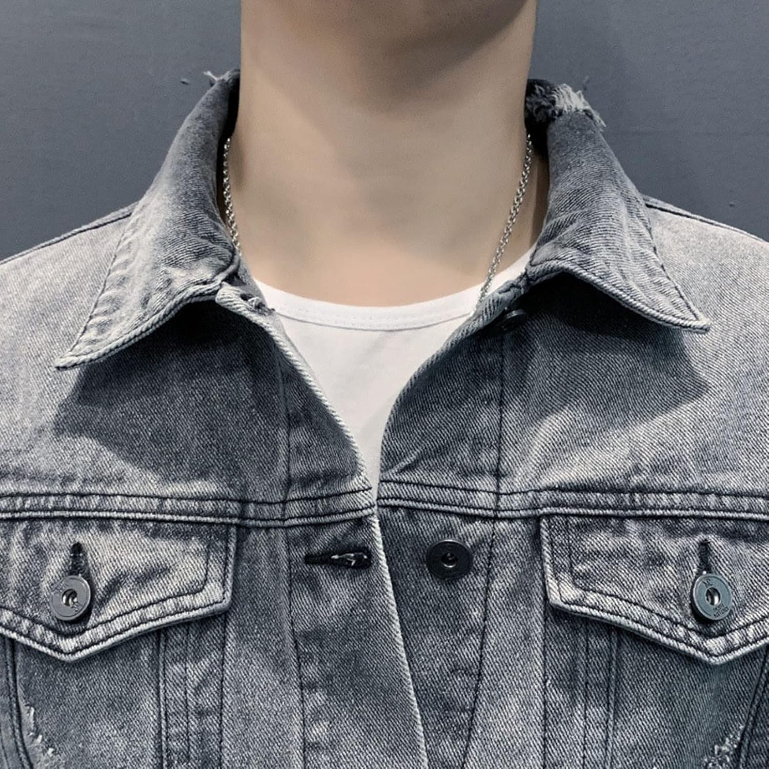 メンズ ジャン デニム 春秋 大きいサイズ ベーシック ウォッシュ加工 折り襟 ジャケット 長袖 ショート丈 修身 ストレッチ カジュアル カッコイイ 普段着 快適 防風 防寒 ヴィンテージ風