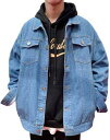 メンズ ジャン デニム 春秋 M-5XL 大きいサイズ ゆったり 開襟 ジャケット 長袖 ヴィンテージ風 ストレッチ おしゃれ カジュアル カッコイイ 普段着 快適 防風 防寒 無地 ブルー ブラック(4)