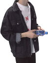 ジャン メンズ 春秋 大きいサイズ S-XXXL ショート丈 折り襟 デニムジャケット 長袖 薄手 ヴィンテージ風 防風 防寒 ストレッチ ゆったり 快適 おしゃれ 無地 ジージャン ブルー ブラック(4)