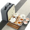 陶器製ティーセット 番茶器セット 急須 湯呑みセット 茶器揃 陶磁茶具セット 茶器 茶皿 旅行ティーセット 中国茶セット ティーセット茶器乾燥ティートレー