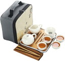 陶器製ティーセット 番茶器セット 急須 湯呑みセット 茶器揃 陶磁茶具セット 茶器 茶皿 旅行ティーセット 中国茶セット ティーセット茶器乾燥ティートレー (C...