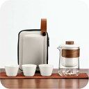 茶器セット 旅行ティーセット 携帯急須 セット おしゃれ ギフト 茶器 アンティーク 茶器セット 茶こし付き 茶器揃 中国茶 茶碗 旅行 収納バッグ付き 陶器湯...