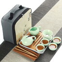 陶器製ティーセット 番茶器セット 急須 湯呑みセット 茶器揃 陶磁茶具セット 茶器 茶皿 旅行ティーセット 中国茶セット ティーセット茶器乾燥ティートレー B