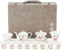 ティーセット ティーポット 急須 湯呑セット 茶器セット 陶器製ティーセット 茶こし付き 茶器揃 陶磁茶具セット 茶碗 旅行ティーセット 中国茶器 茶具セット ...