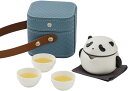 ティーポット セット パンダ茶器 熊猫茶杯 茶器セット 茶具 湯呑みセット 3人用 旅行ティーセット 収納バッグ付き コンパクト 和風 陶器製 茶わん 携帯式 ...