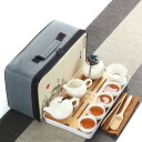 番茶器セット 急須 湯呑セット マルチ ティーセット 茶具セット 茶器 茶皿 茶器乾燥ティートレー 旅行ティーセットーカップシンプルな和風 陶器 ティーポット ...