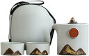 茶器セット セラミックス 旅行 ティーセット 急須セット 手描き遠山旅行茶器セット 粗陶茶器 携帯収納 速客杯 防熱カンフーティーポット簡易オフィス 家庭用 ア...