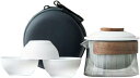 トラベルティーセット 中国茶セット 1ポット 3ミニカップ ティーポットとカップセット 茶器 感謝祭 登山 ハイキング アウトドアアクティビティ用 あ