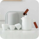 茶器セット 旅行ティーセット 携帯急須 セット おしゃれ ギフト 茶器 アンティーク 茶器セット 茶こし付き 茶器揃 中国茶 茶碗 旅行 収納バッグ付き 陶器湯...