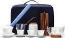 茶器セット 旅行ティーセット ポータブルティーサービスkungfu茶セット磁器ティーポット&ティーカップ ピクニック キャンプ 登山