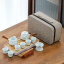 急須 携帯用 旅行ティーセット 中国茶器セット 茶器揃 茶皿 耐熱 茶の入れ お茶出し セラミック 軽量 携帯式 中華風 手描き お出かけ用 旅行用 トラベル ...