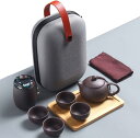 ティーセット 急須 湯呑みセット 急須 セット 番茶器セット 茶器 茶皿 茶器乾燥ティートレー 茶器揃 陶磁茶具セット 旅行 お出かけ用 収納バッグ付き 和風急...
