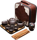 ティーセット 急須 中国茶器セット 陶器 茶具 茶器 湯呑み お茶缶 セット 台湾茶器 茶こし 収納バッグ付き お手入れも簡単 軽量 初心者 高級 おしゃれ 来...