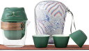 茶器セット 中国茶器セット 台湾茶器セット 茶具 tea set 旅行ティーセット 携帯用 旅行 収納バッグ付き 陶器 急須 湯呑セット ティーセット 茶器 茶...