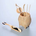 中国茶道具セット 中国茶器六君子 5点セット 茶匙 茶杓 茶挟 茶こし 茶筒 竹 茶ツール 茶道アクセサリー 家庭用 ティー用品